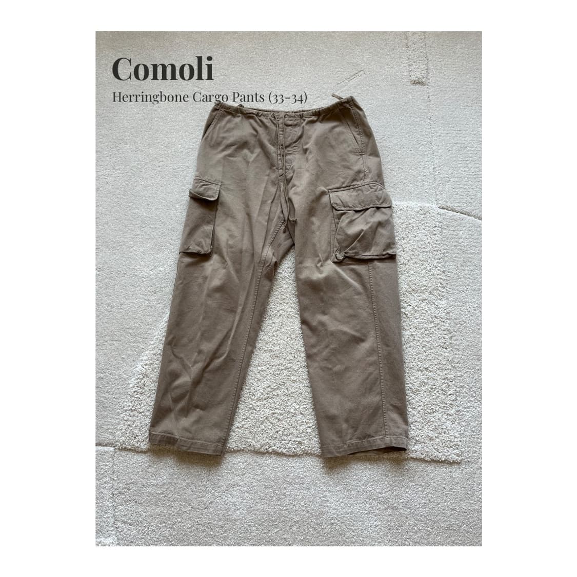 Comoli 헤링본 카고 팬츠 (31-34) 상품이미지1
