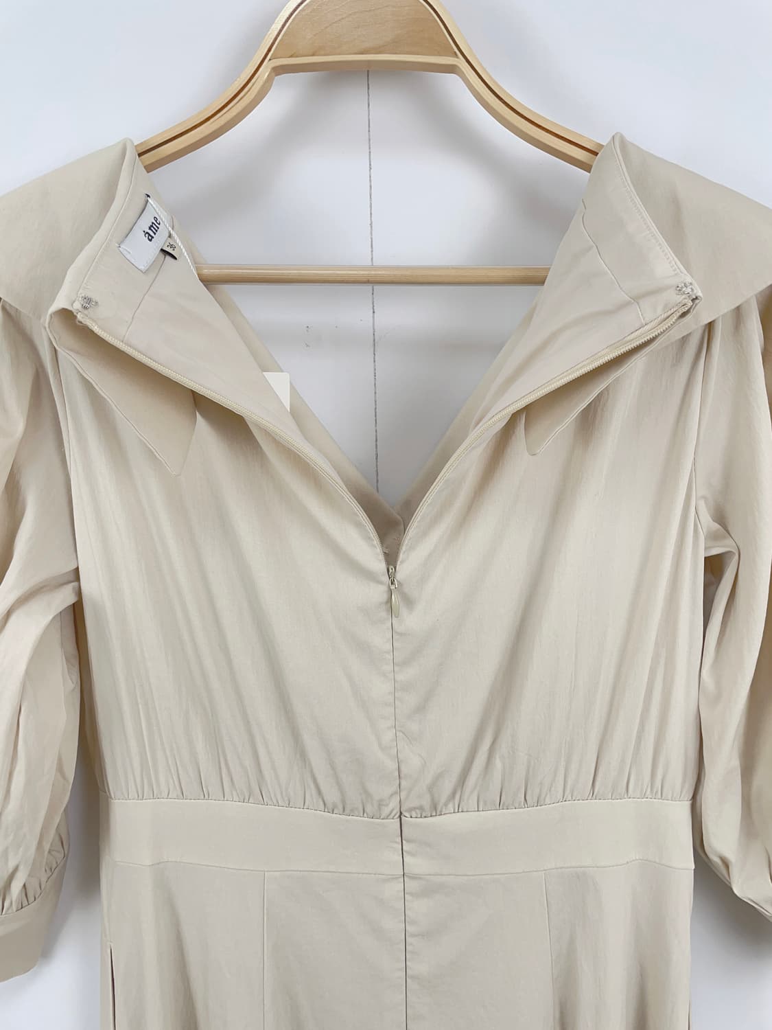 아메 ame 레이나 V넥 롱 원피스 베이지 36 상품이미지6