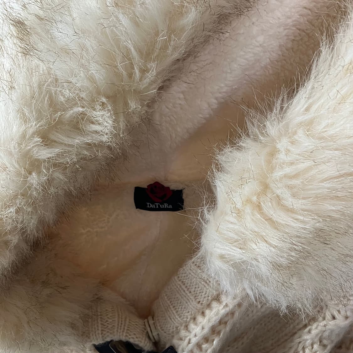 datura 아이보리 퍼 후드 케이프 상품이미지7