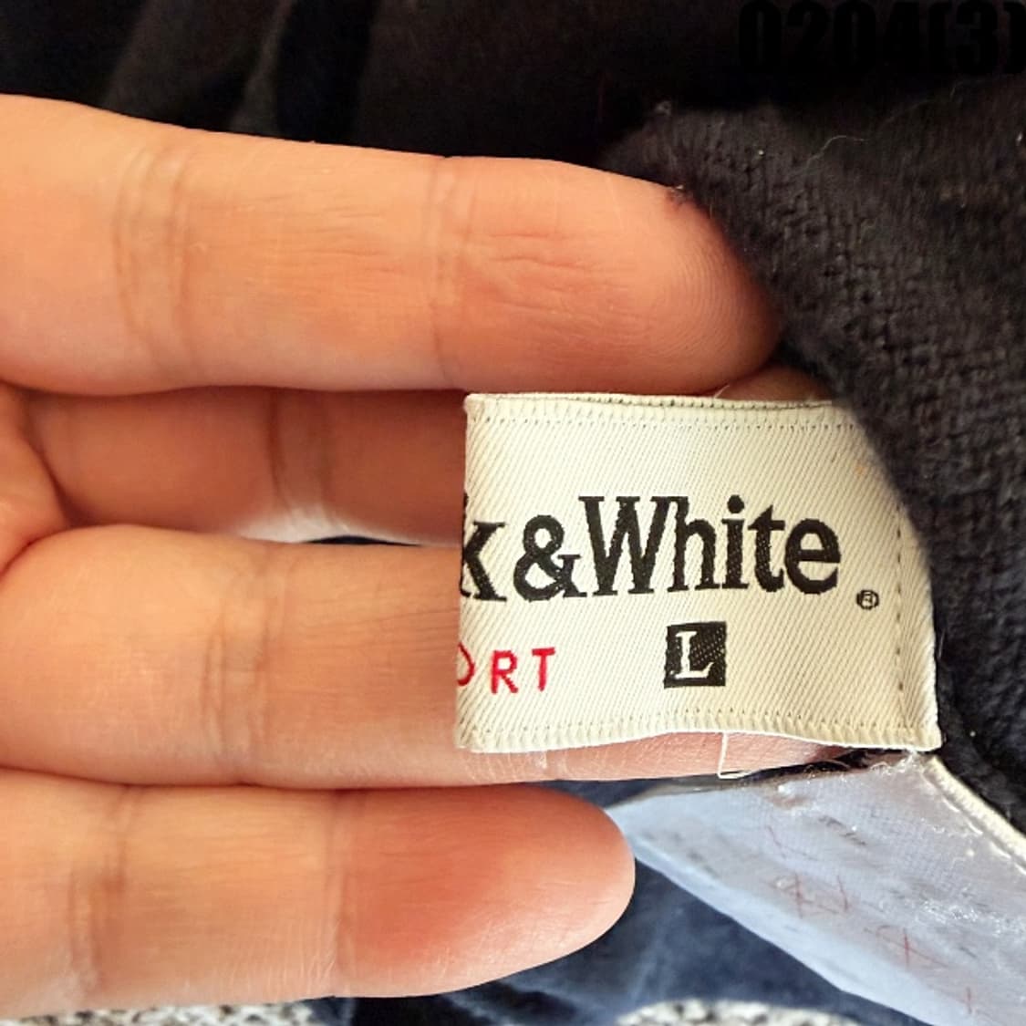 [L] 블랙앤화이트 골프웨어 울혼방 니트 스웨터 0204(3) 상품이미지6