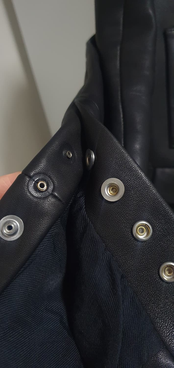 (소매 버튼하자 있음) 발망 실버 버튼 나폴레옹 램스킨 자켓 34 사이즈 상품이미지4