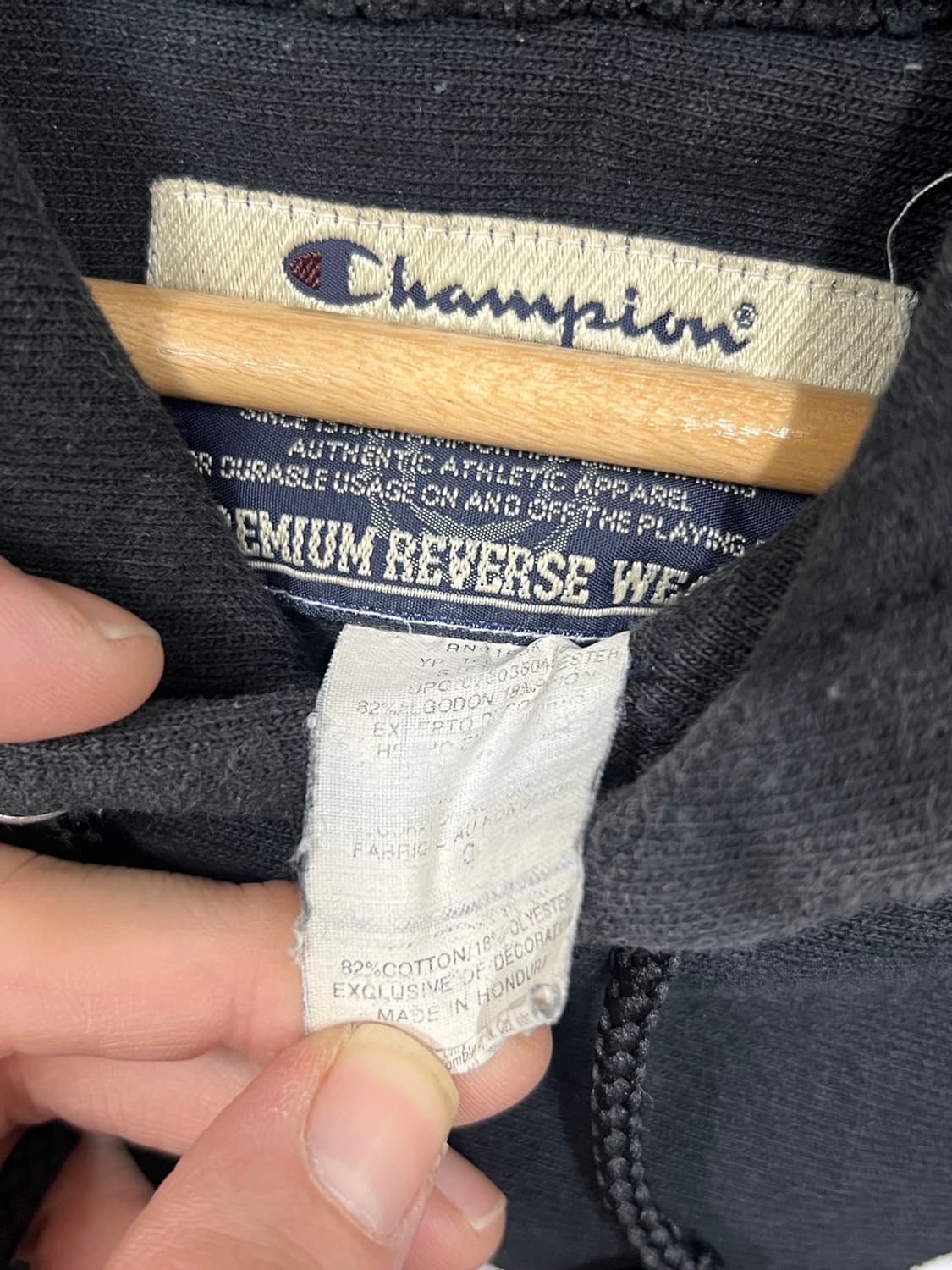 챔피온 리버스 위브 스펠아웃 레터링로고 풀오버 후드티 상품이미지4