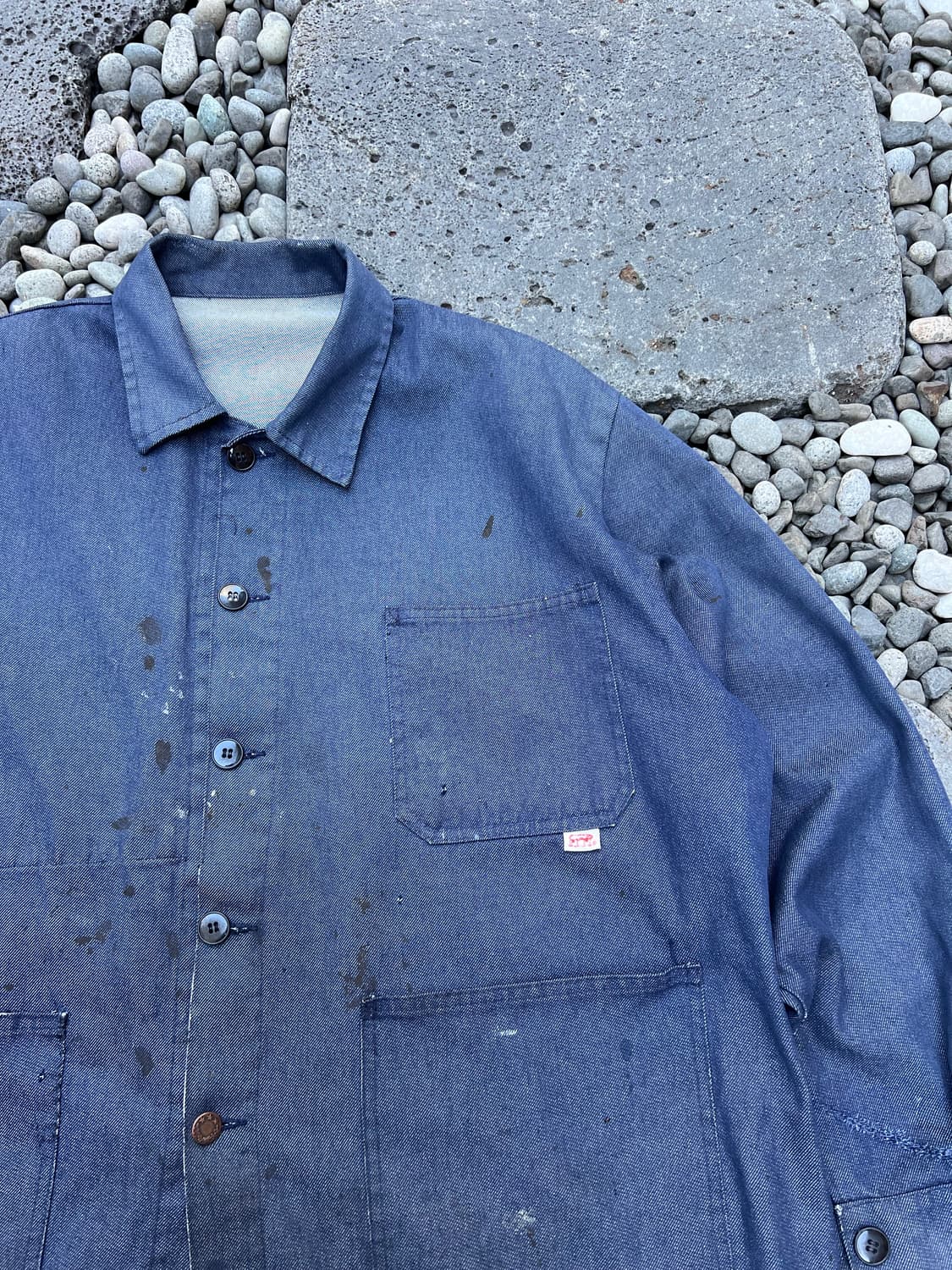 BIG SIZE DISTRESSED DENIM 빅사이즈 프렌치워크자켓 상품이미지7