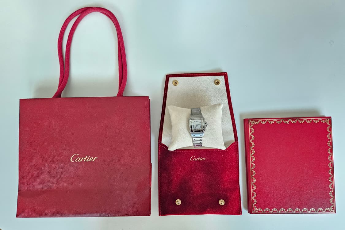 까르띠에 산토스 갈베 스틸 쿼츠 스몰 상품이미지8