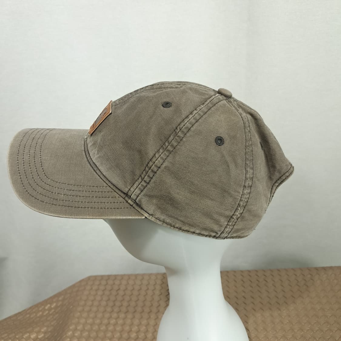 칼하트 오데사 샌드스톤 워시드 코튼 레더 패치 볼캡 P2023 상품이미지4