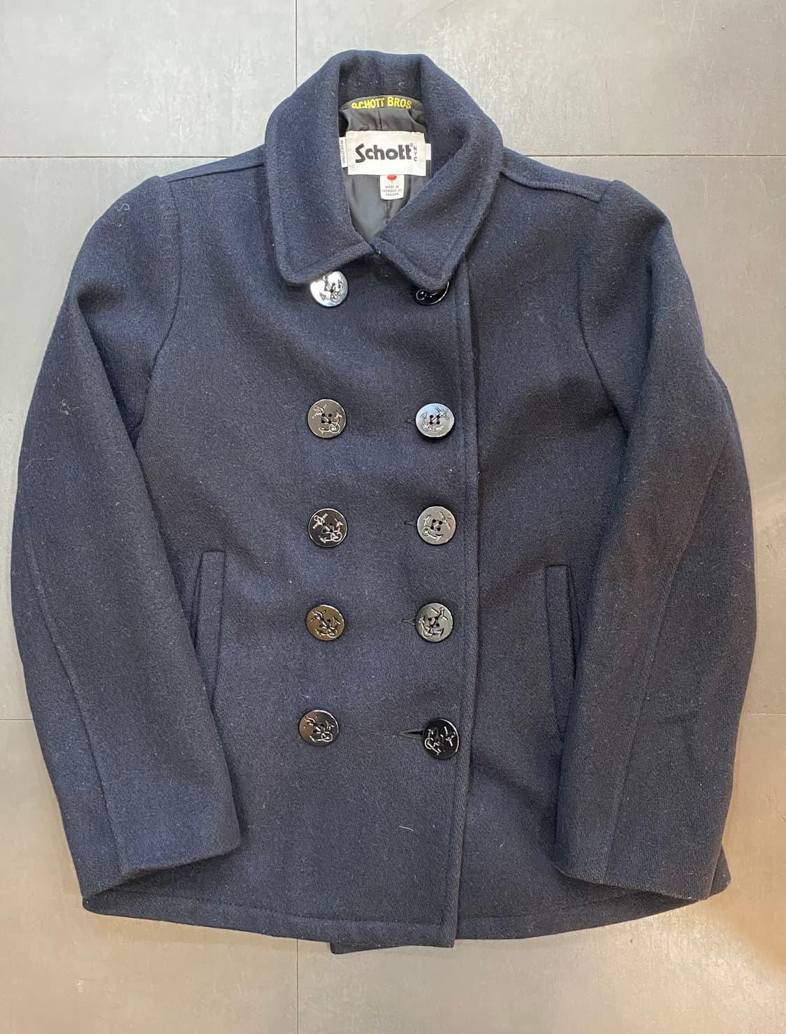 Schott NYC(쇼트 NYC)의 클래식 멜튼 울 피코트 상품이미지1