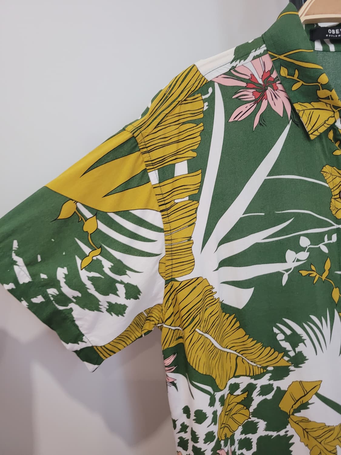 오베이 플라워 프린트 반팔 셔츠 여성용 S사이즈 55~66 상품이미지5