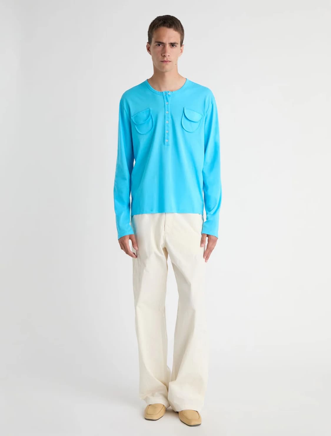 [S,M,L]팔로마울 Nestor B 포켓 티셔츠/블루 상품이미지5