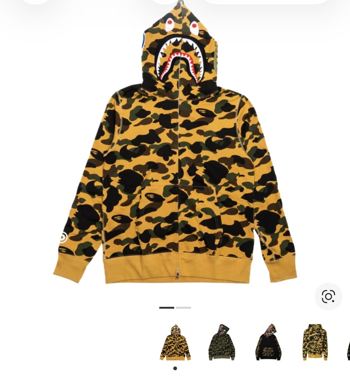 베이프 샤크 후드 엘로우 황계 M 상품이미지1