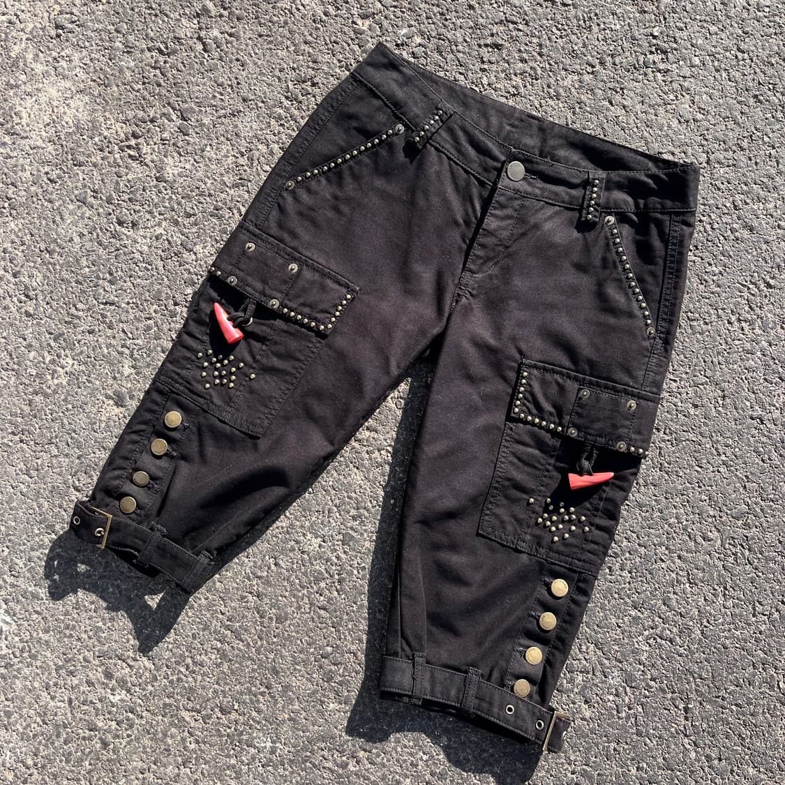 Y2k 밀리터리 펑크 무드 카프리 팬츠 상품이미지1