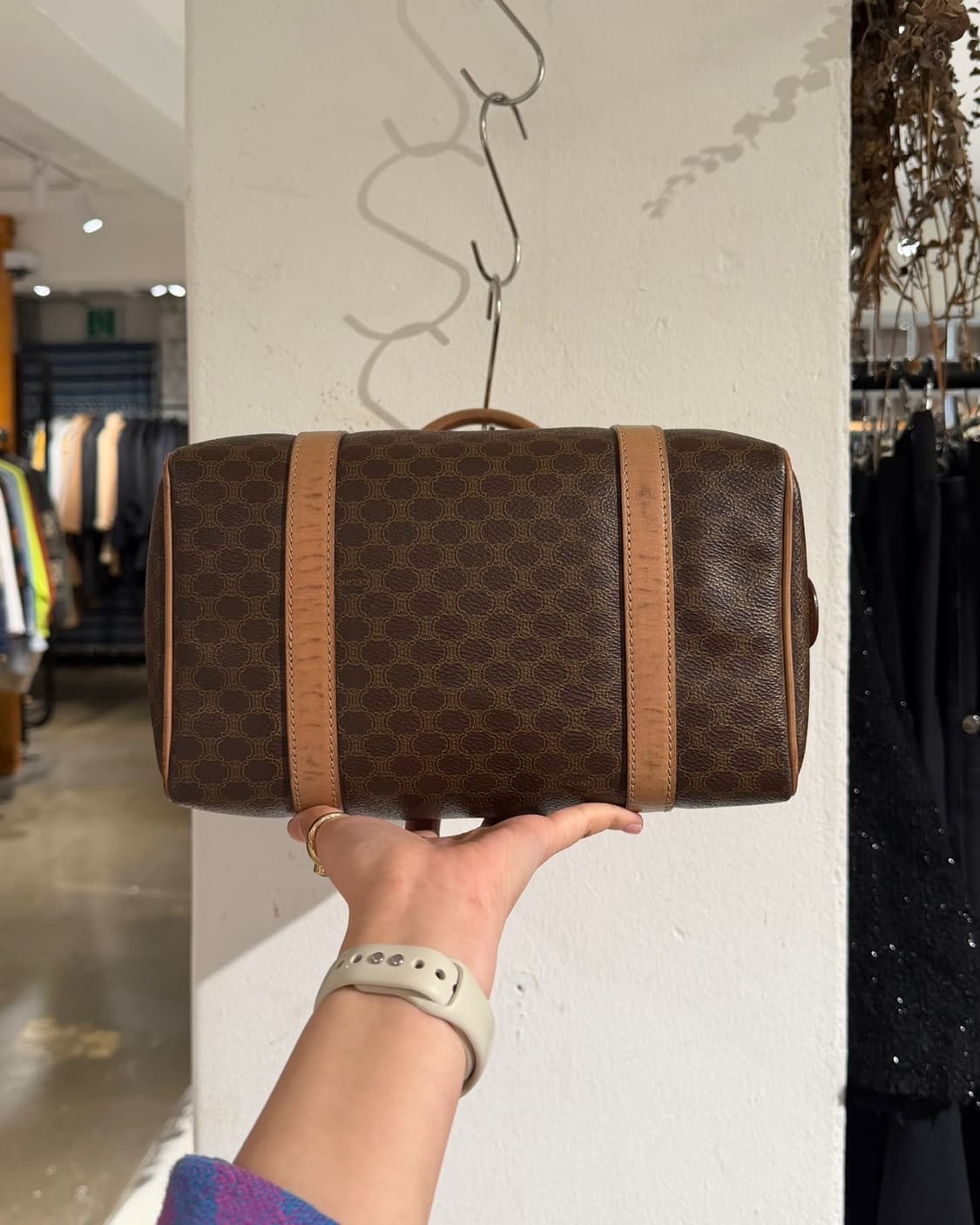 셀린느 브라운 마카담 코팅 캔버스 보스턴백 상품이미지6