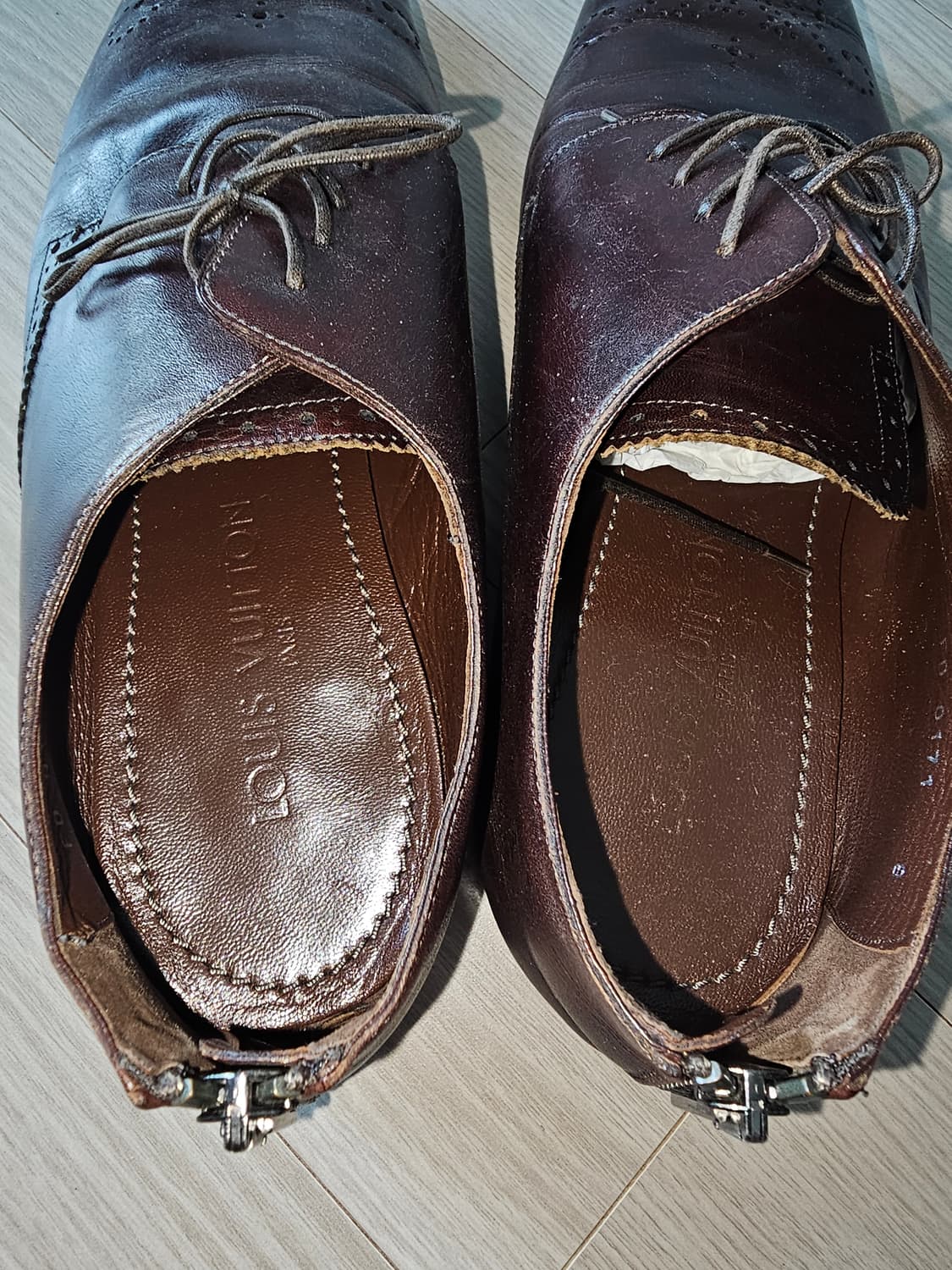 루이비통 남성 브라운 윙팁 구두 상품이미지7