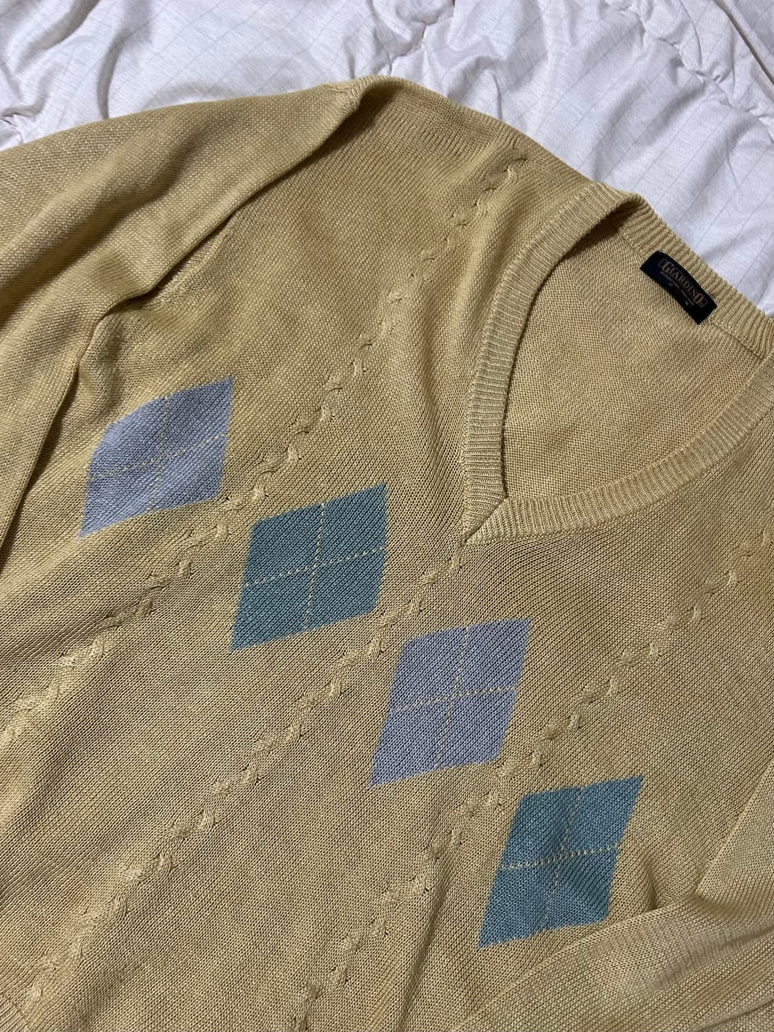 일본빈티지 아가일 니트 상품이미지4