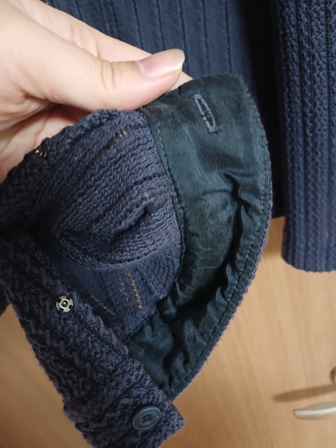 타임옴므 남성 실크혼방 배색 가디건110  상품이미지4