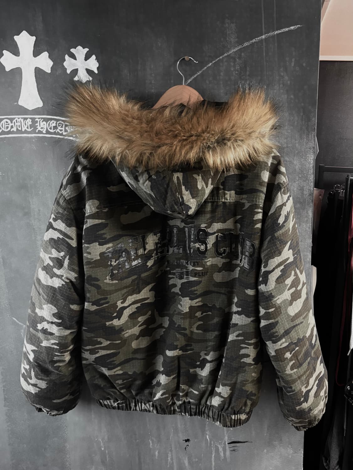 카모 퍼 자켓 봄버 상품이미지4