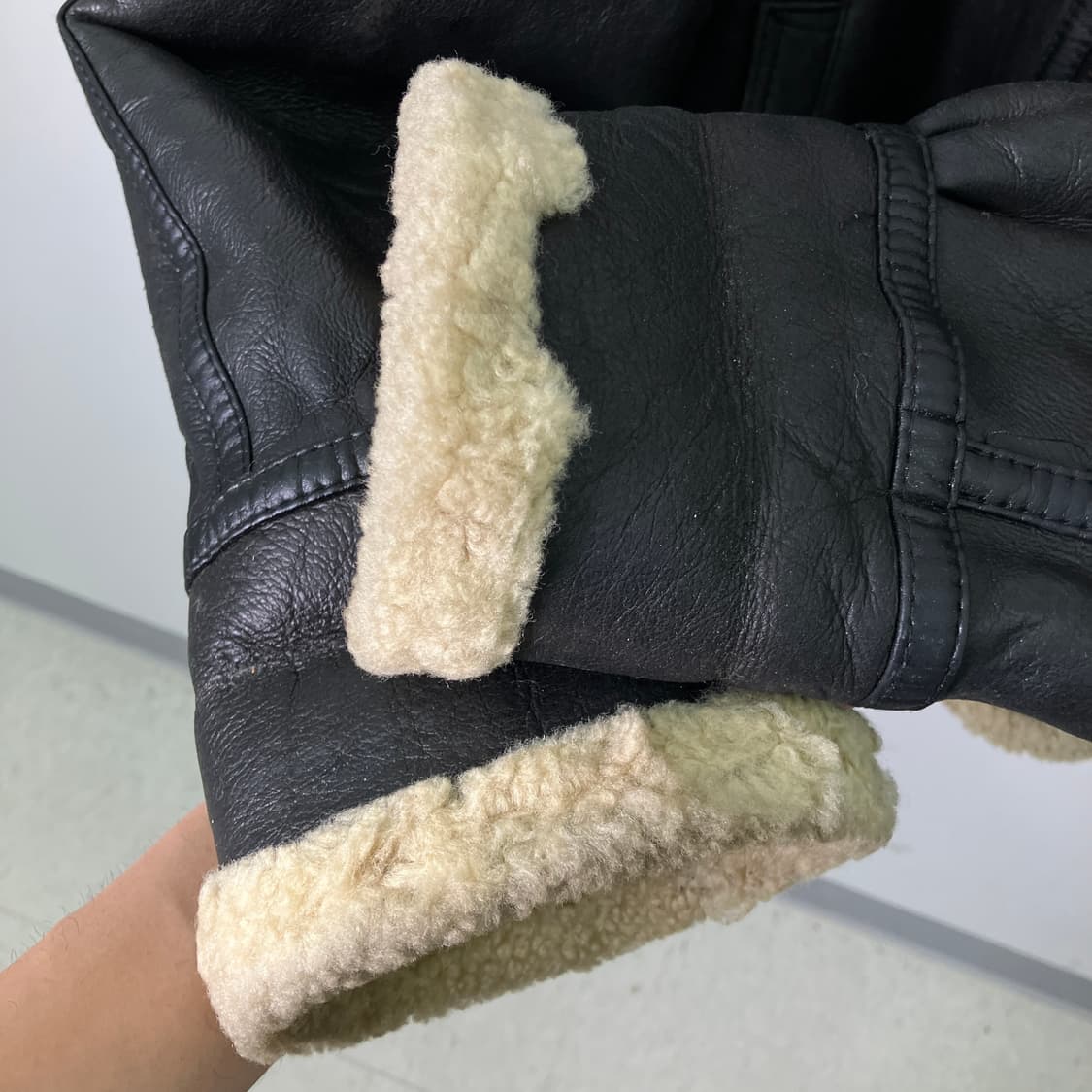 US B-3 양가죽 무스탕 자켓  상품이미지7