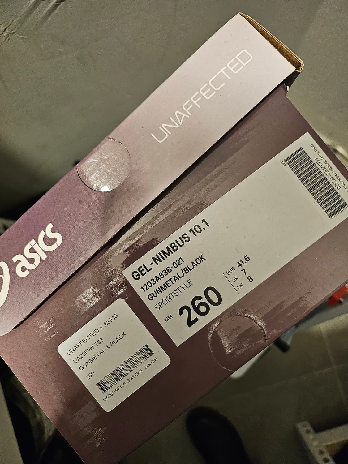 아식스&언어펙티드 젤님버스10.1 건메탈블랙 상품이미지5