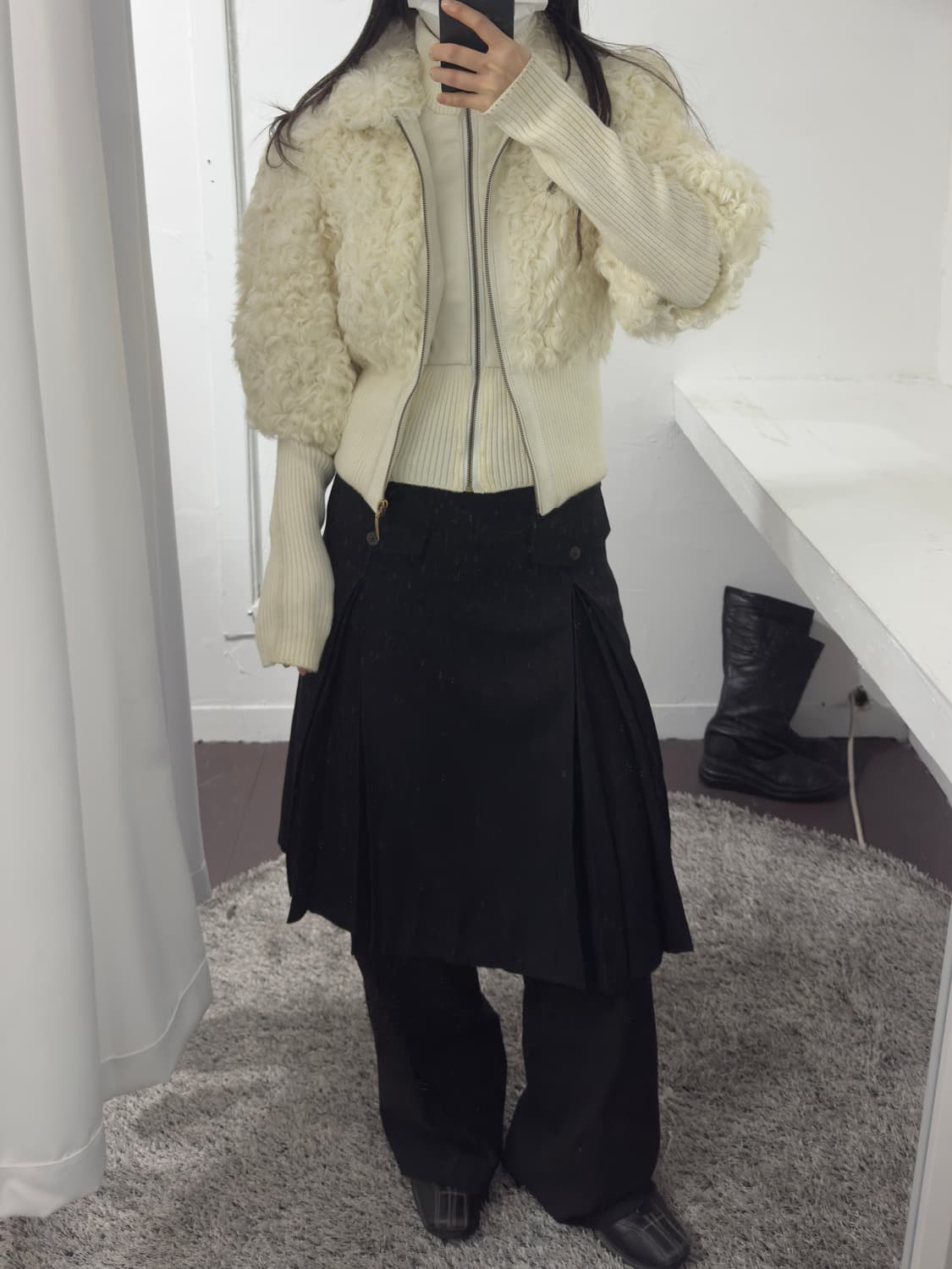 jessi newyork fur layered twoway zipup 상품이미지7