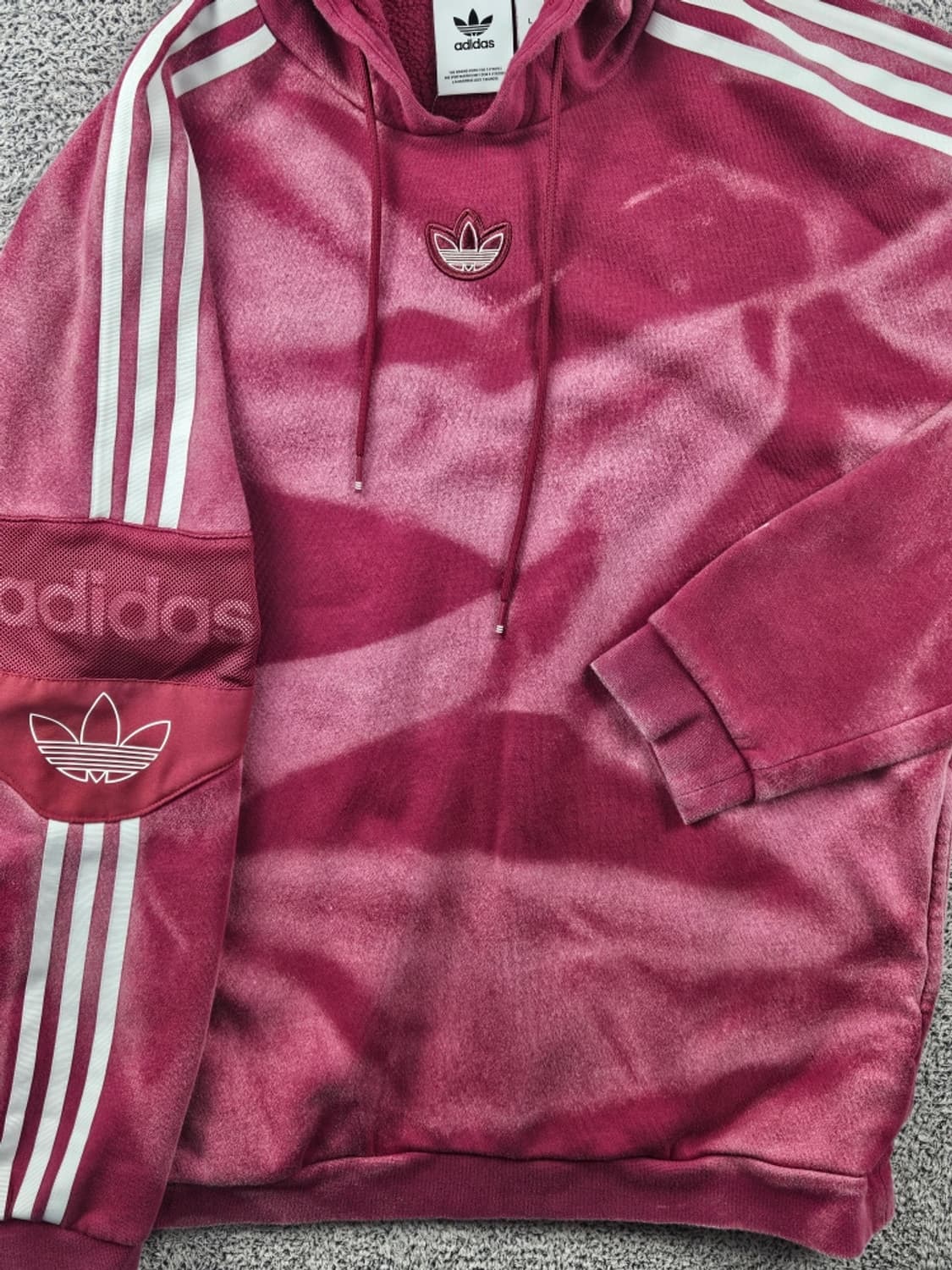 아디다스 다잉 워시드 커스텀 트레포일 후드 티셔츠 ( L )/ 10826 상품이미지7