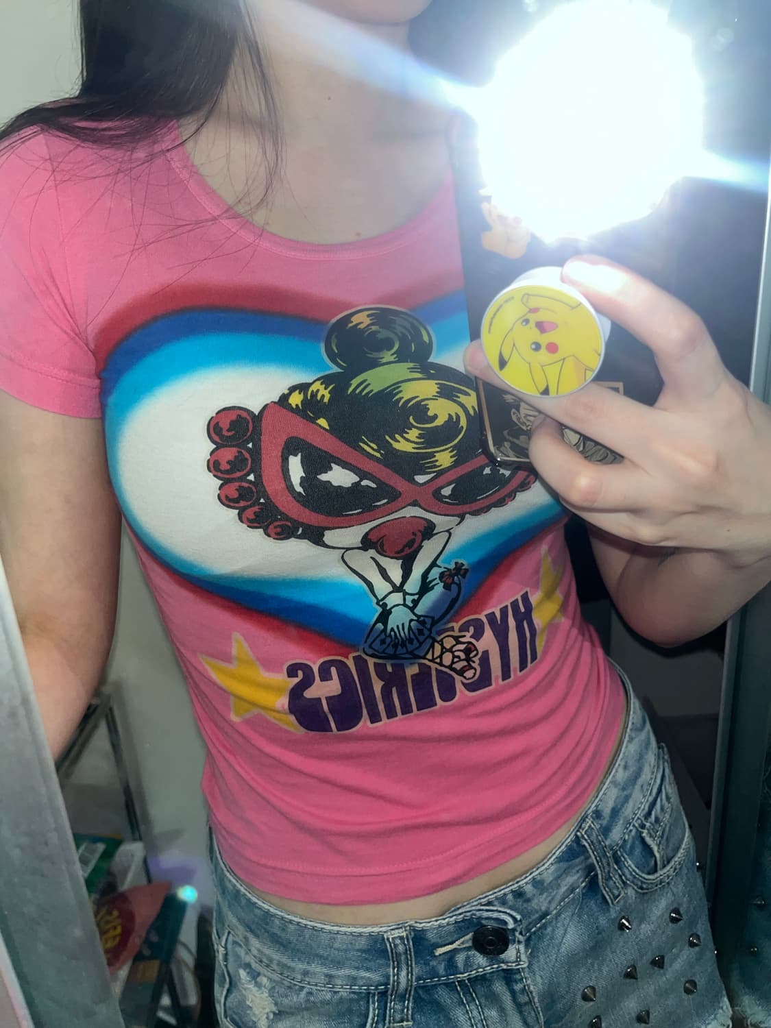 히스테릭미니 크롭딱붙반팔 상품이미지1