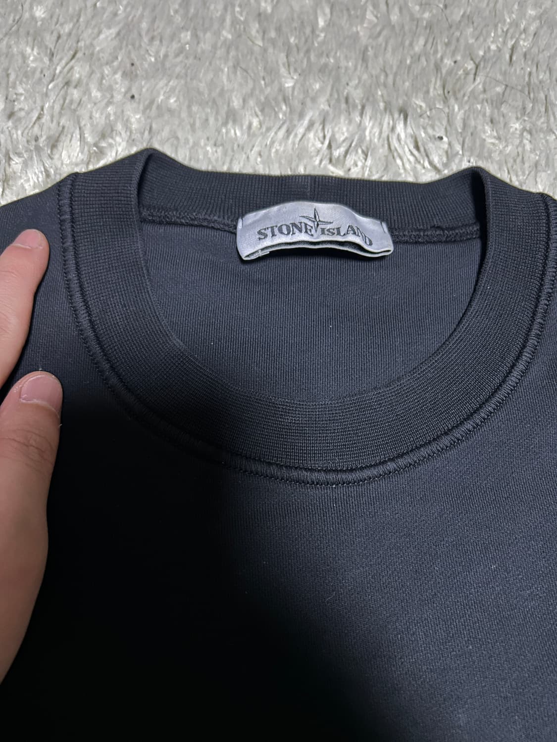 [M] 스톤아일랜드 맨투맨 블랙 상품이미지2