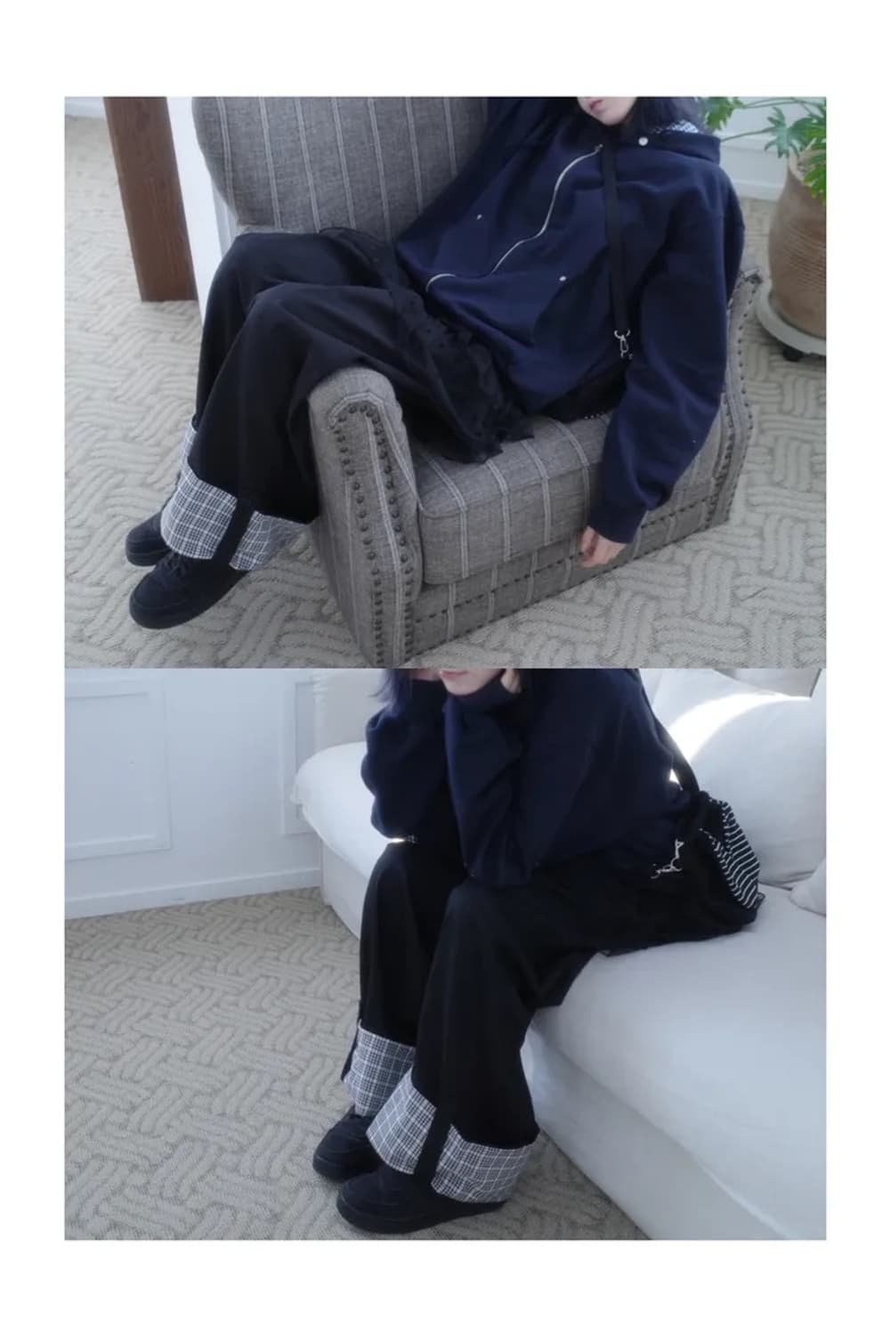 체크 패치 집업 상품이미지3