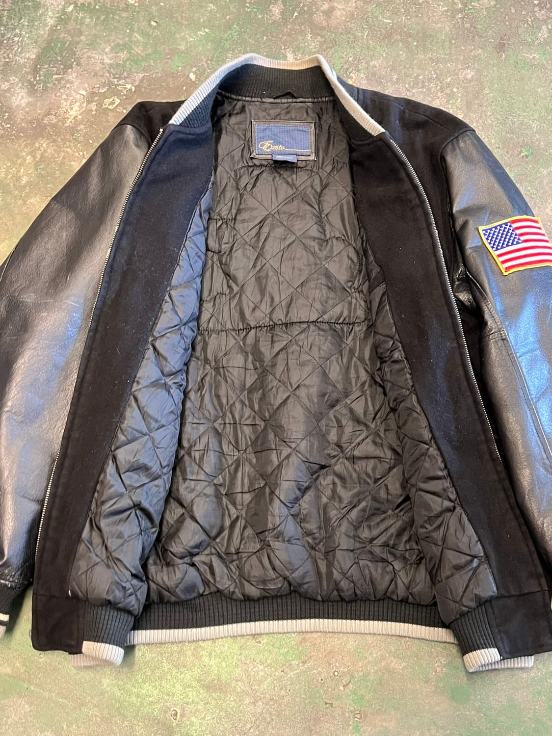 90's 빈티지 바시티 레더 슬리브 USA 자켓 상품이미지6