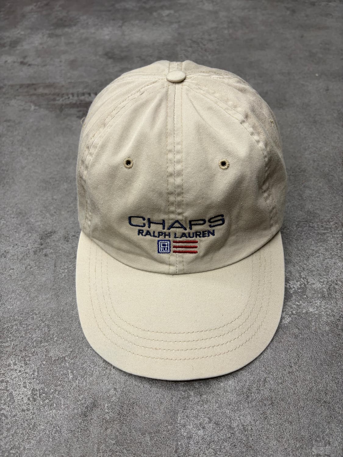 90s CHAPS 챕스 랄프로렌 베이지 볼캡 모자 상품이미지1