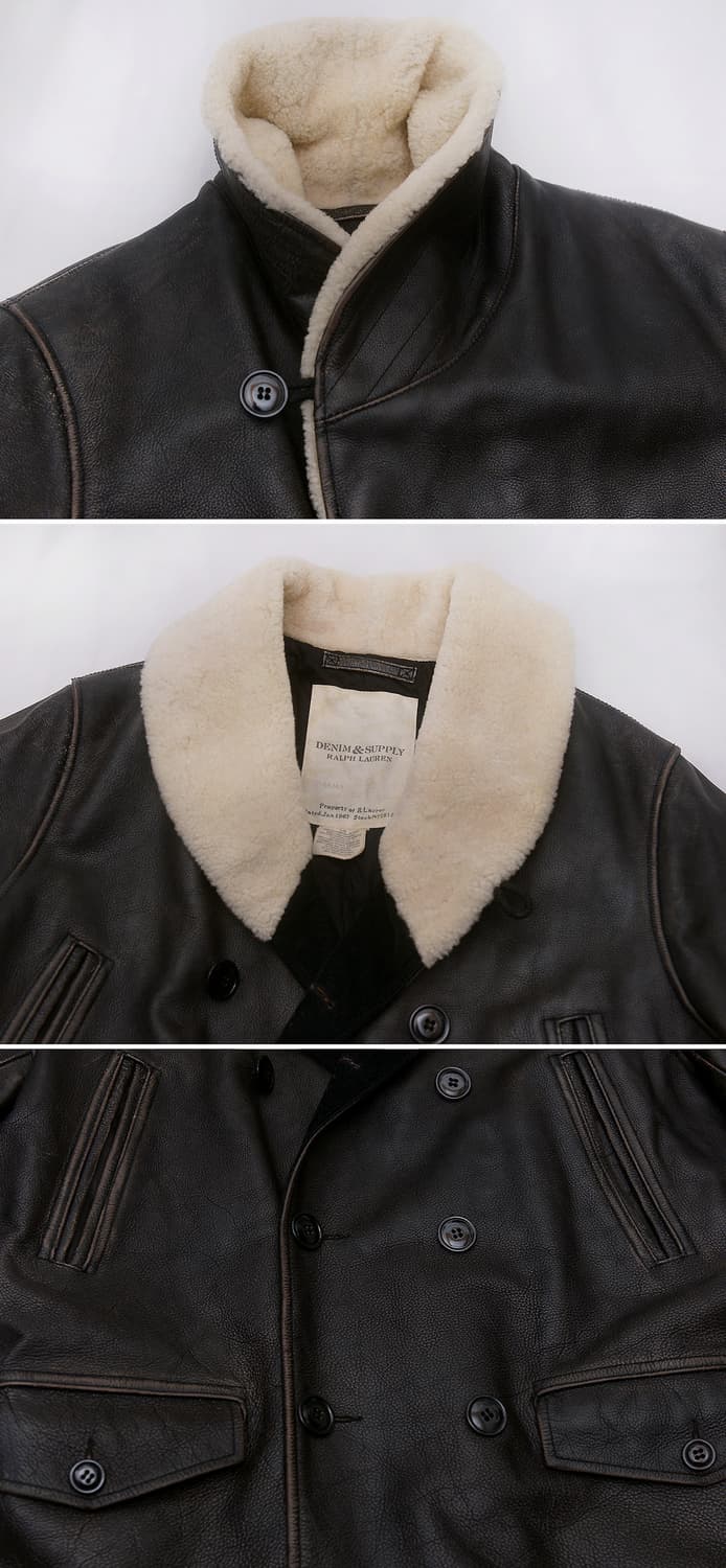 랄프로렌 데님앤서플라이 버팔로 가죽 무스탕 코트 (L / 105+) 상품이미지4