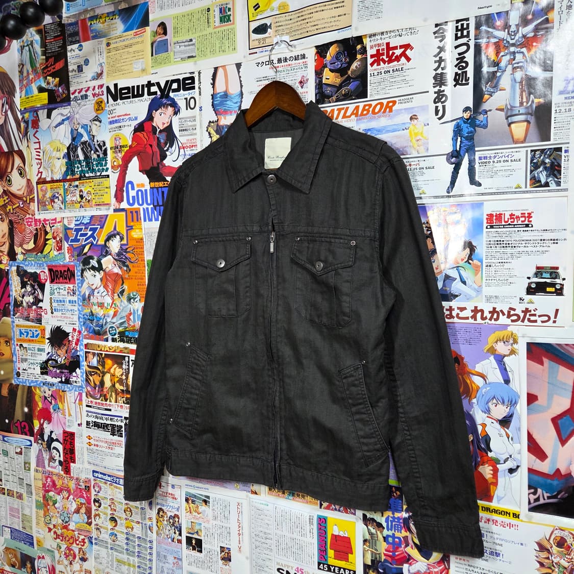 JPN 블랙 펑크 락시크 코튼 셔츠 집업 상품이미지2