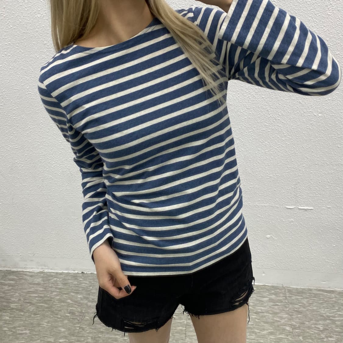 세인트제임스 블루 단가라 롱슬리브 ( 여성용 ) 상품이미지1