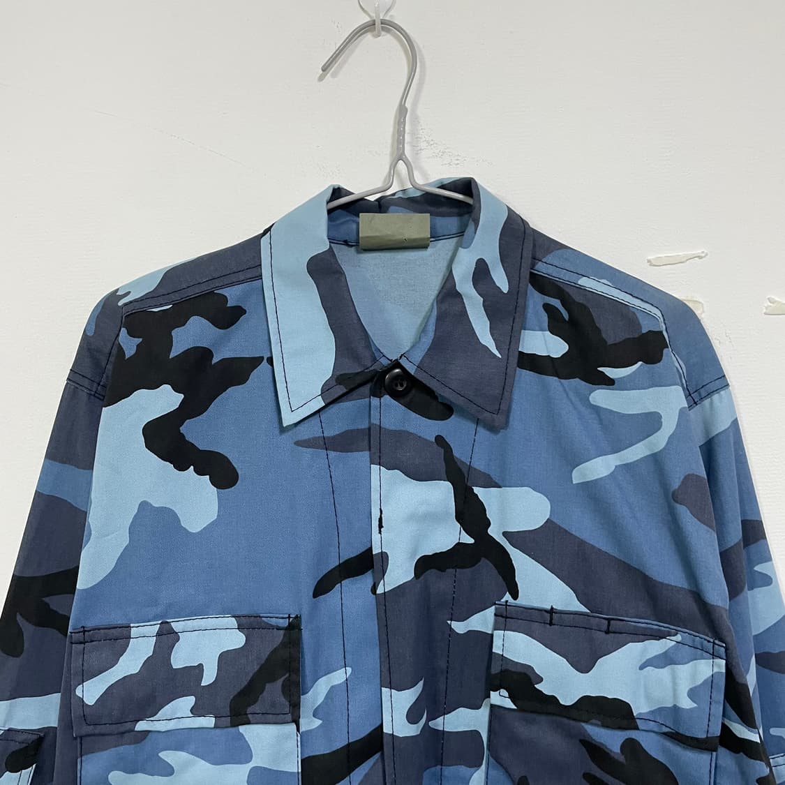 밀리터리 카모 셔츠 블루 상품이미지3