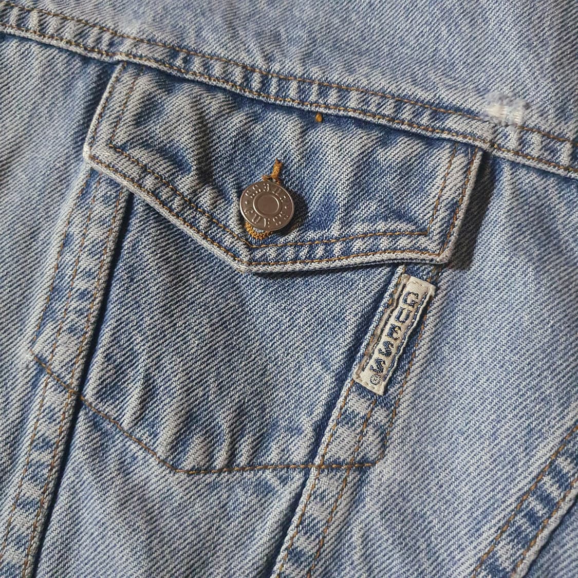 90s GUESS USA 게스 데님 트러커 자켓 M 상품이미지3