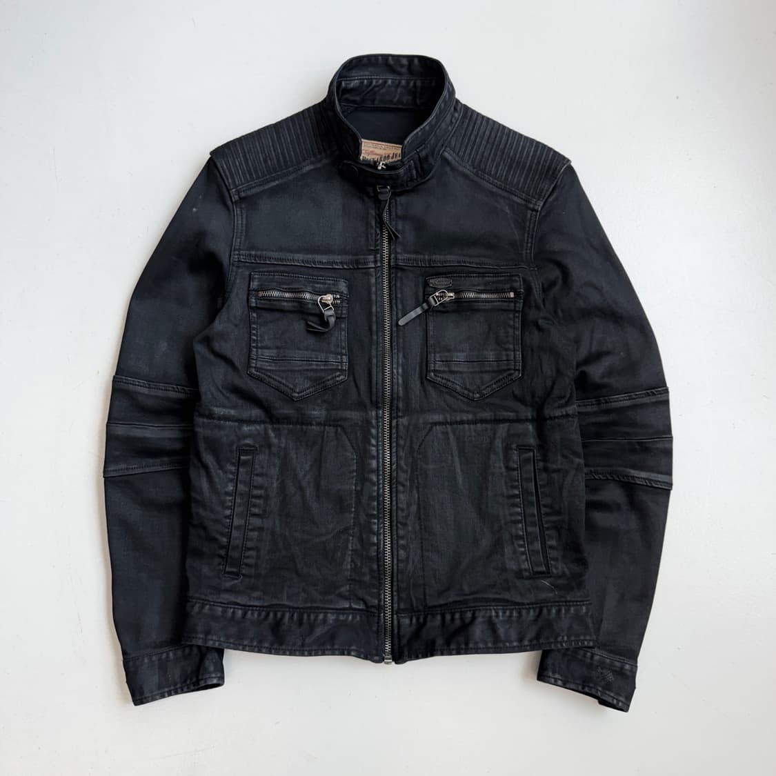 버커루 Y2K 딱붙 코튼 바이커 자켓 상품이미지2