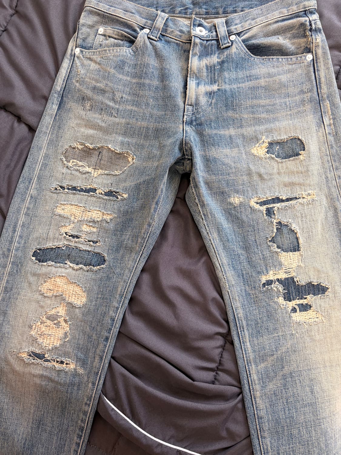 [3] skins 데미지 스트레이트 데님 상품이미지3