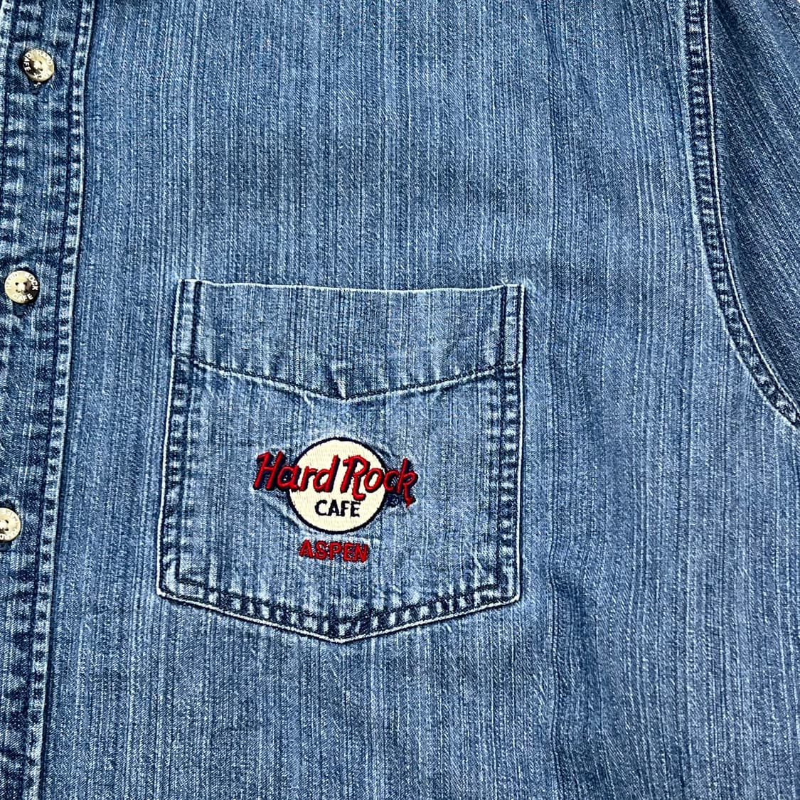 하드락 카페 자수 데님 셔츠 r3139 상품이미지4