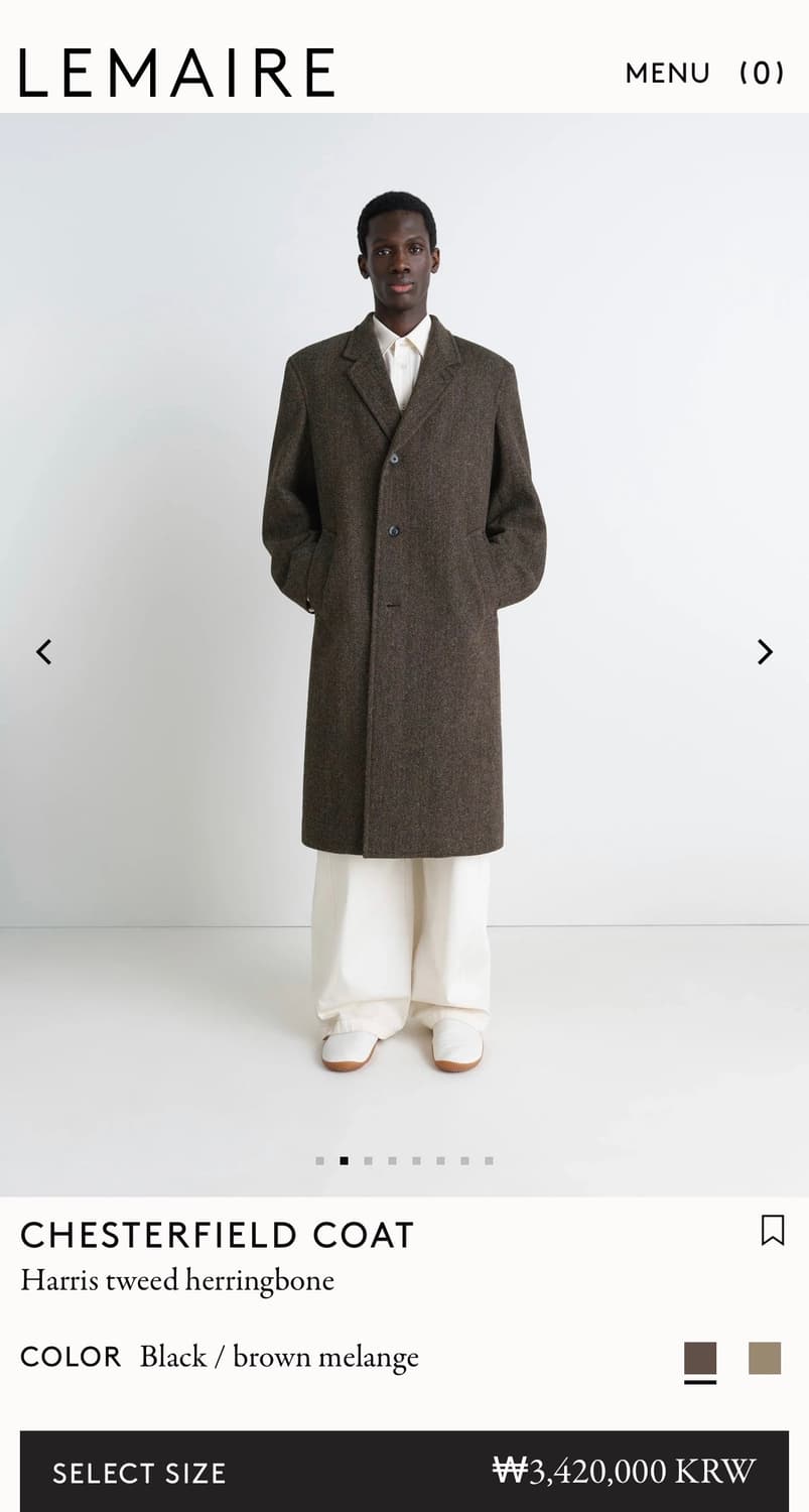 [48]르메르 25FW 해리스트위드 체스터필드 코트 상품이미지2
