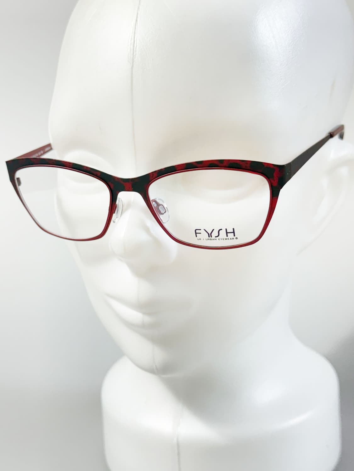 영국제 FYSH 버건디 레오파드 메탈 캣아이 스퀘어 빈티지 안경 상품이미지8
