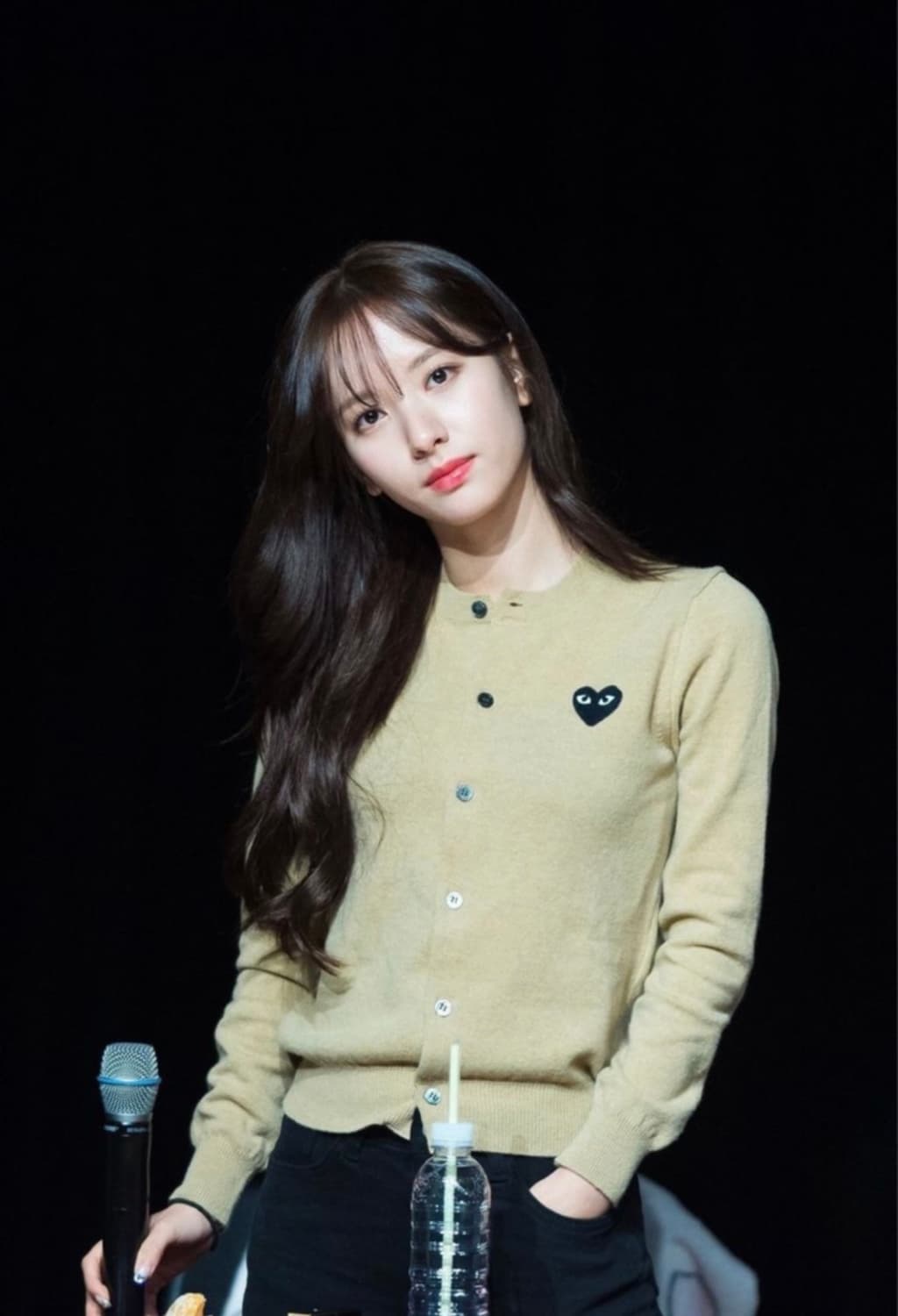[s] 꼼데가르송 블랙 하트 와펜 가디건 베이지 여성용 상품이미지2
