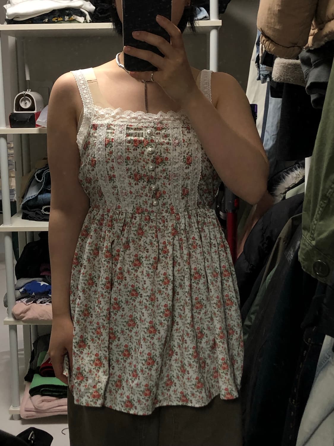 모리걸 플라워 레이스 레이어드 원피스 상품이미지2