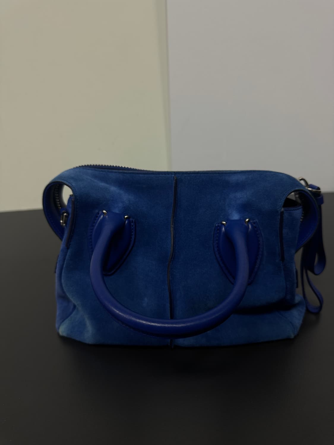 TOD'S 토즈 스웨이드 토트백 블루 상품이미지2