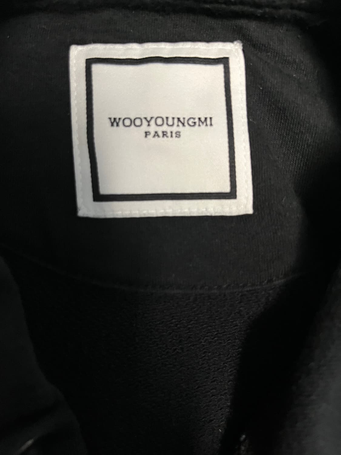 우영미 백로고 후드티 블랙 상품이미지5