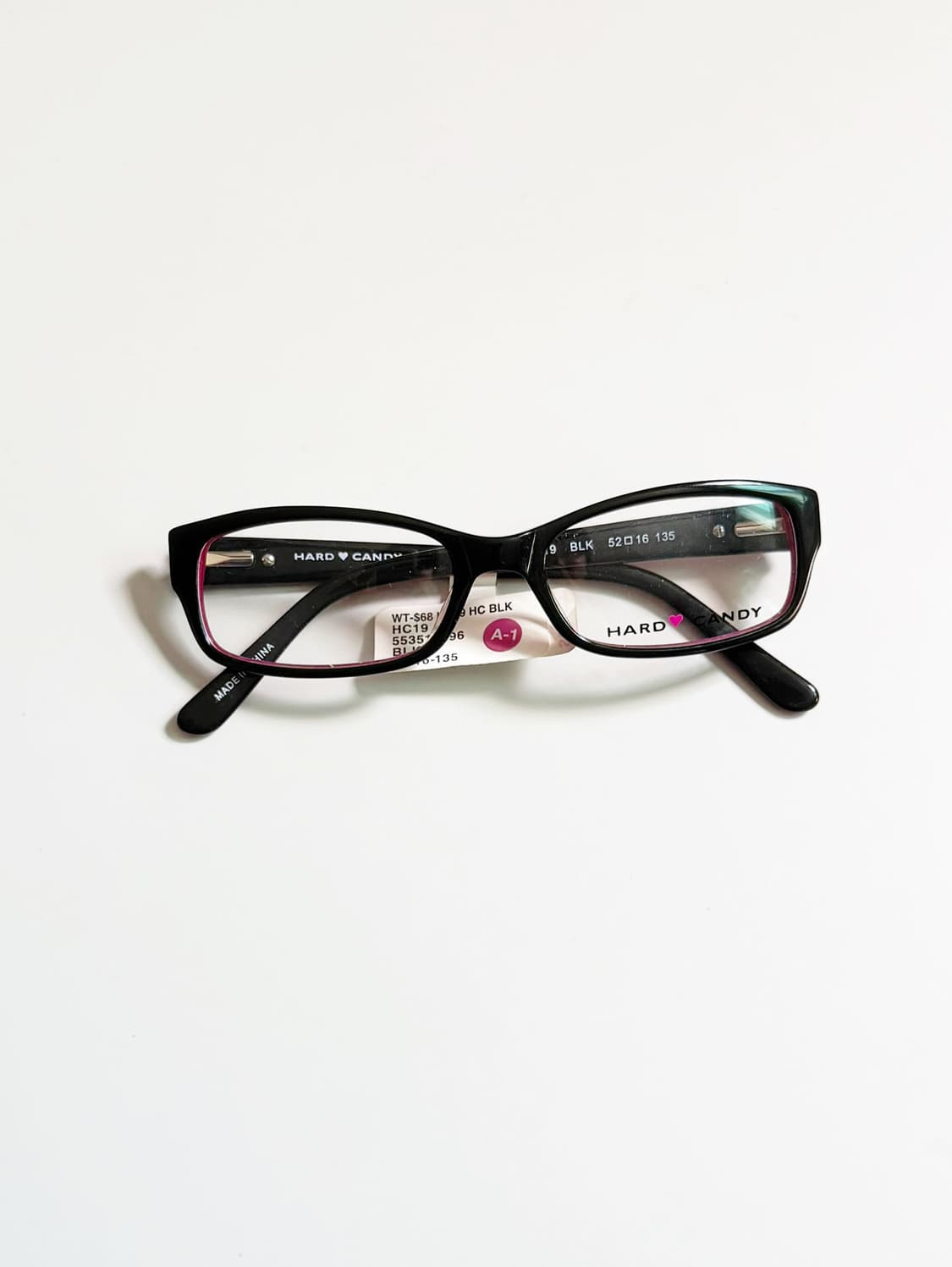 HARD CANDY 뿔테 스퀘어 블랙 핑크 투톤 빈티지 안경 상품이미지1
