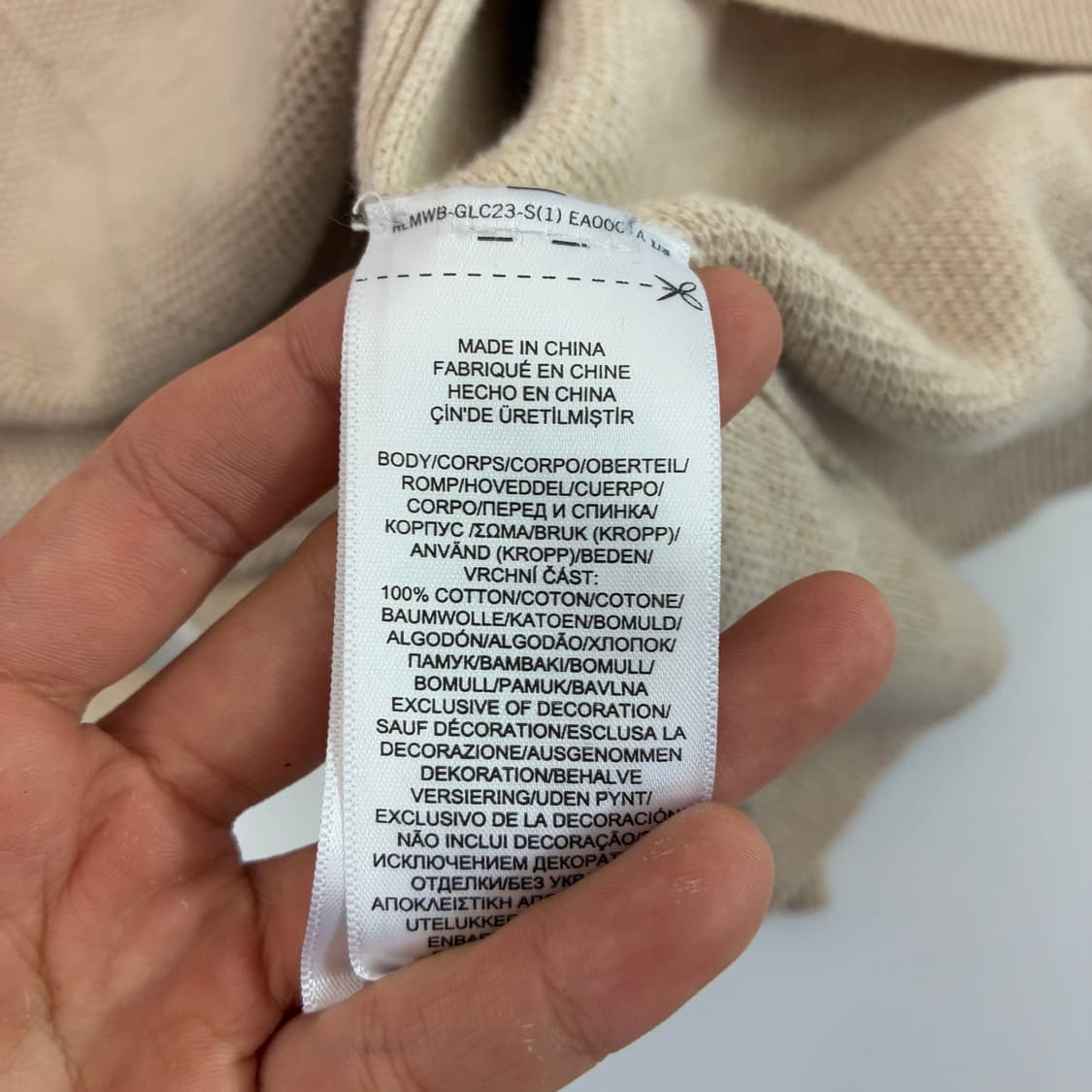 Polo  폴로 랄프로렌 신형 베이지 코튼 라운드 니트 상품이미지4