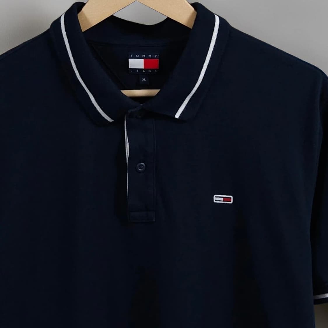 105 TOMMY 타미힐피거 반팔 카라티 네이비 상품이미지2