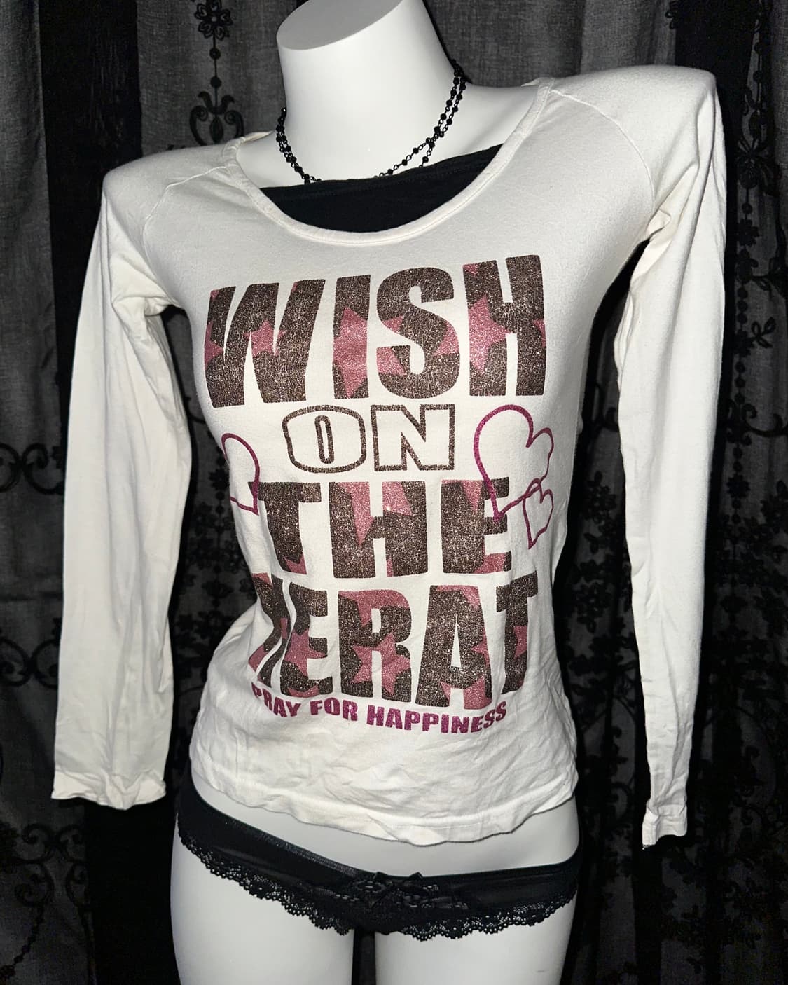 kitsch glitter lettering long-sleeve 상품이미지2