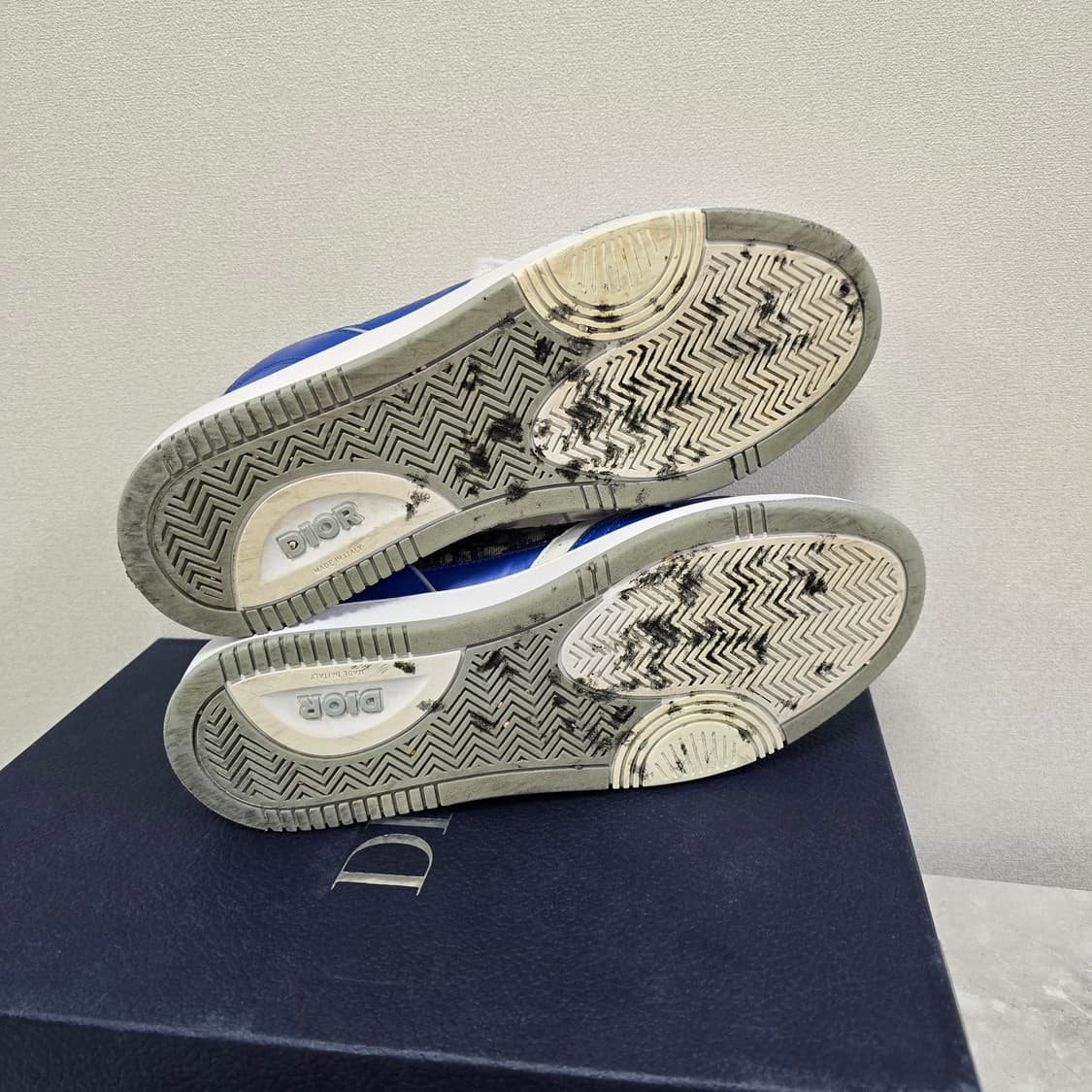디올 B27 오블리크 스니커즈 신발 44사이즈 280 285 블루 판매 상품이미지6