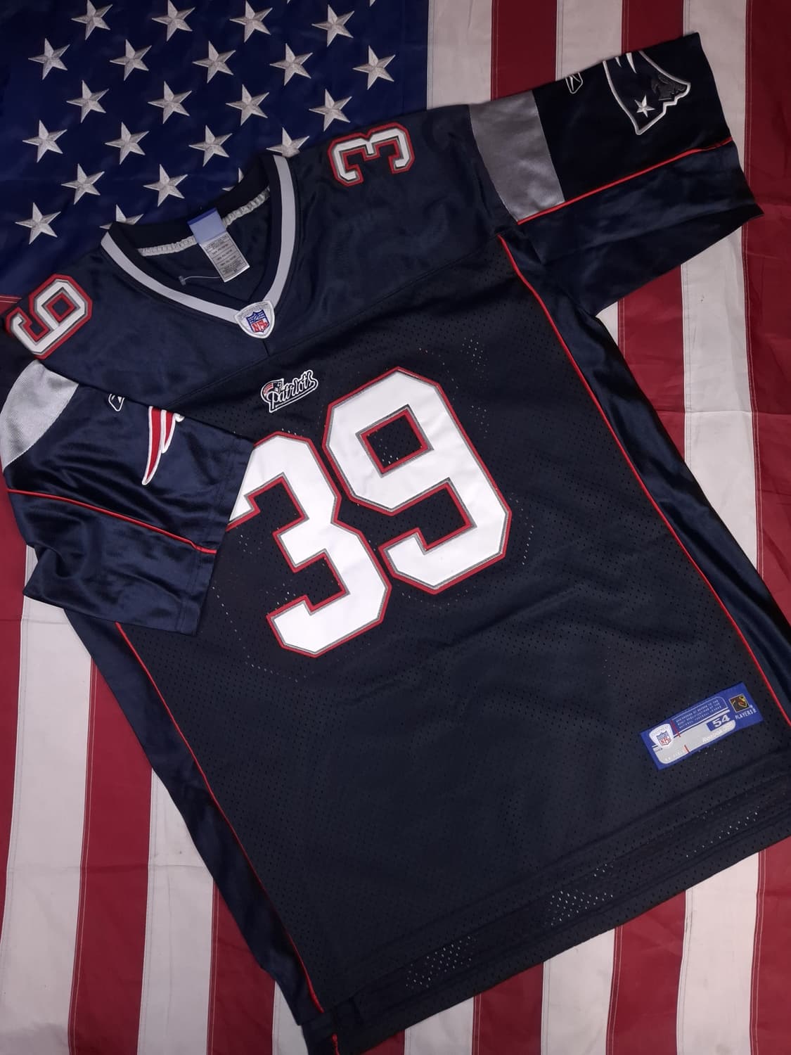 .새제품 오리지날 리복 NFL 뉴잉글랜드 패트리어 풋볼져지 상품이미지1