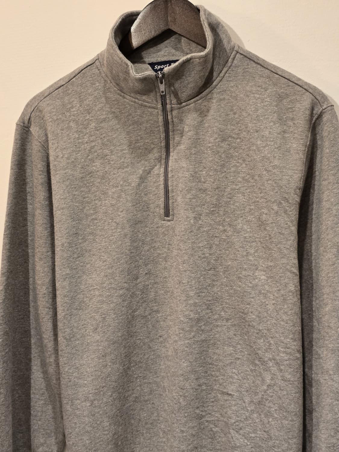 Sport-Tek Grey Fleece 쿼터집업 스웻셔츠 상품이미지2