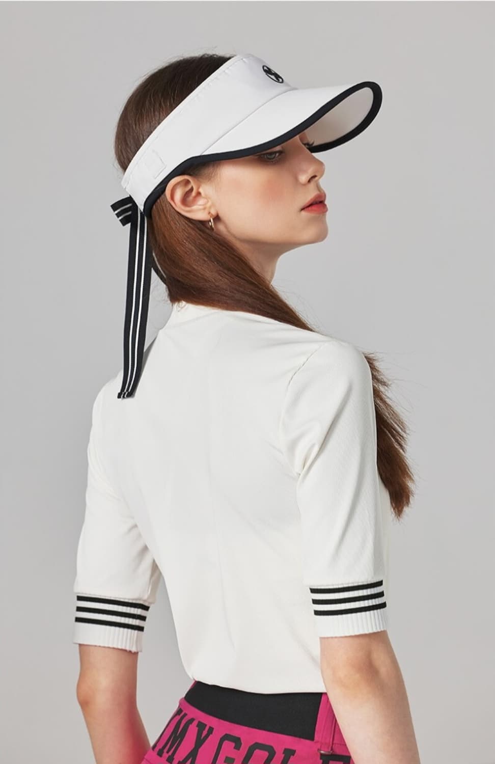 젝시믹스 여성 필드 배색리본 바이저 상품이미지1